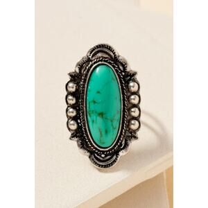 Women's Oval Turquoise Ring